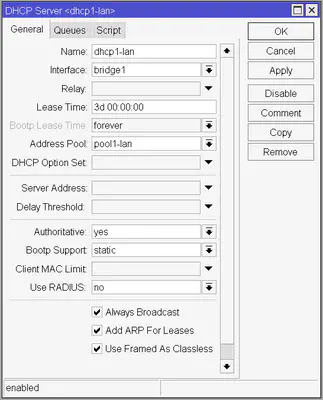 Create a DHCP server for your LAN network