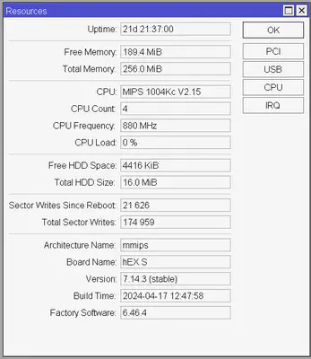 It only has a 21 day uptime because we had a power outage